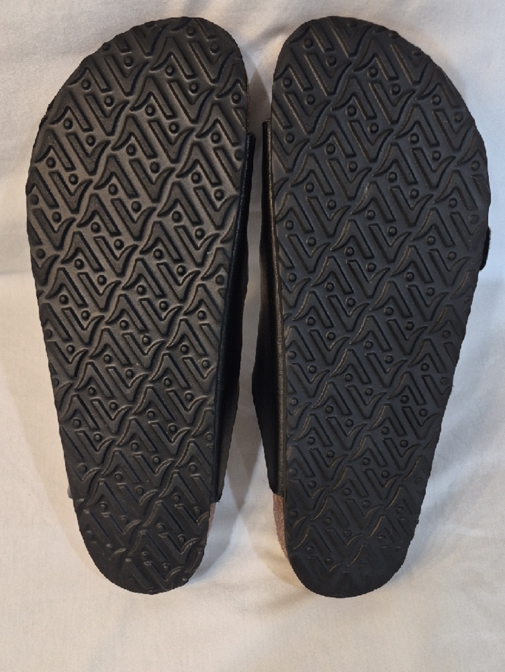 Women's Black Dual-Strap Adjustable Buckle Sandals - Picture 4 of 5